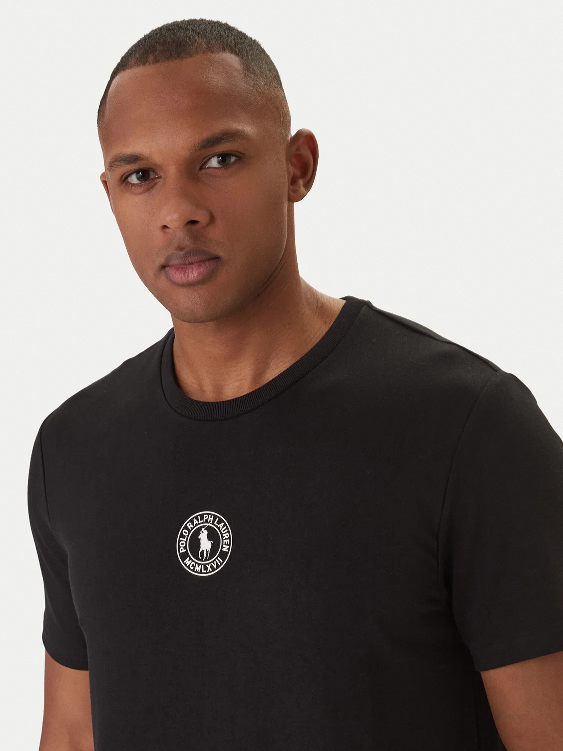Мужская футболка приталенного кроя Polo Ralph Lauren, черный — фото 4