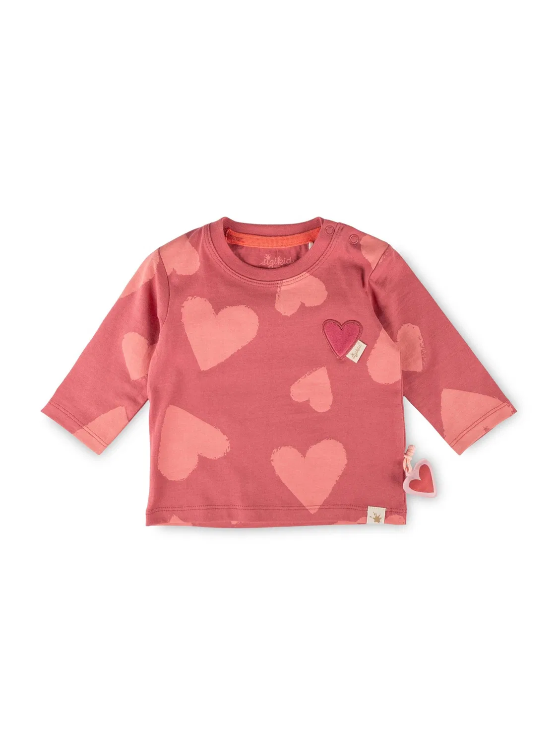 Рубашка Sigikid Langarmshirt Pink Birds розового цвета
