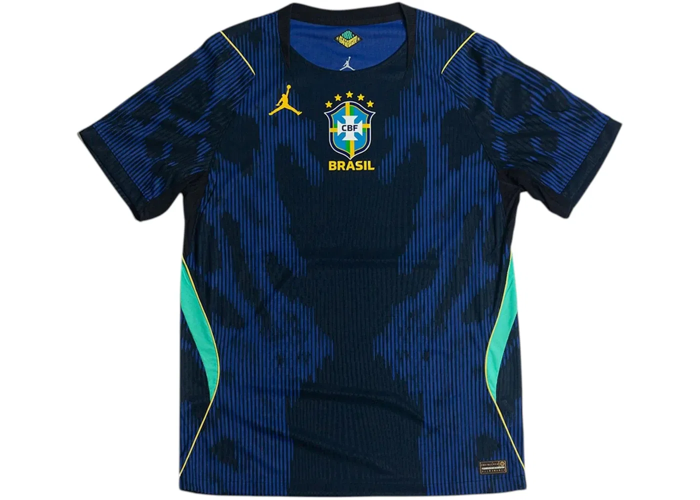 Мужская футбольная джерси Air Jordan x CBF Brazil Aero Fit Advance Match Away Nike, Old Royal/Black