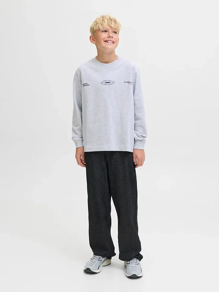 Свитшот с принтом Signal Jack & Jones Junior, серый