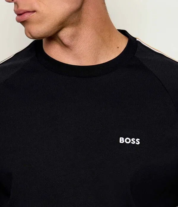 Мужская футболка с круглым вырезом Iconic BOSS, черный — фото 4