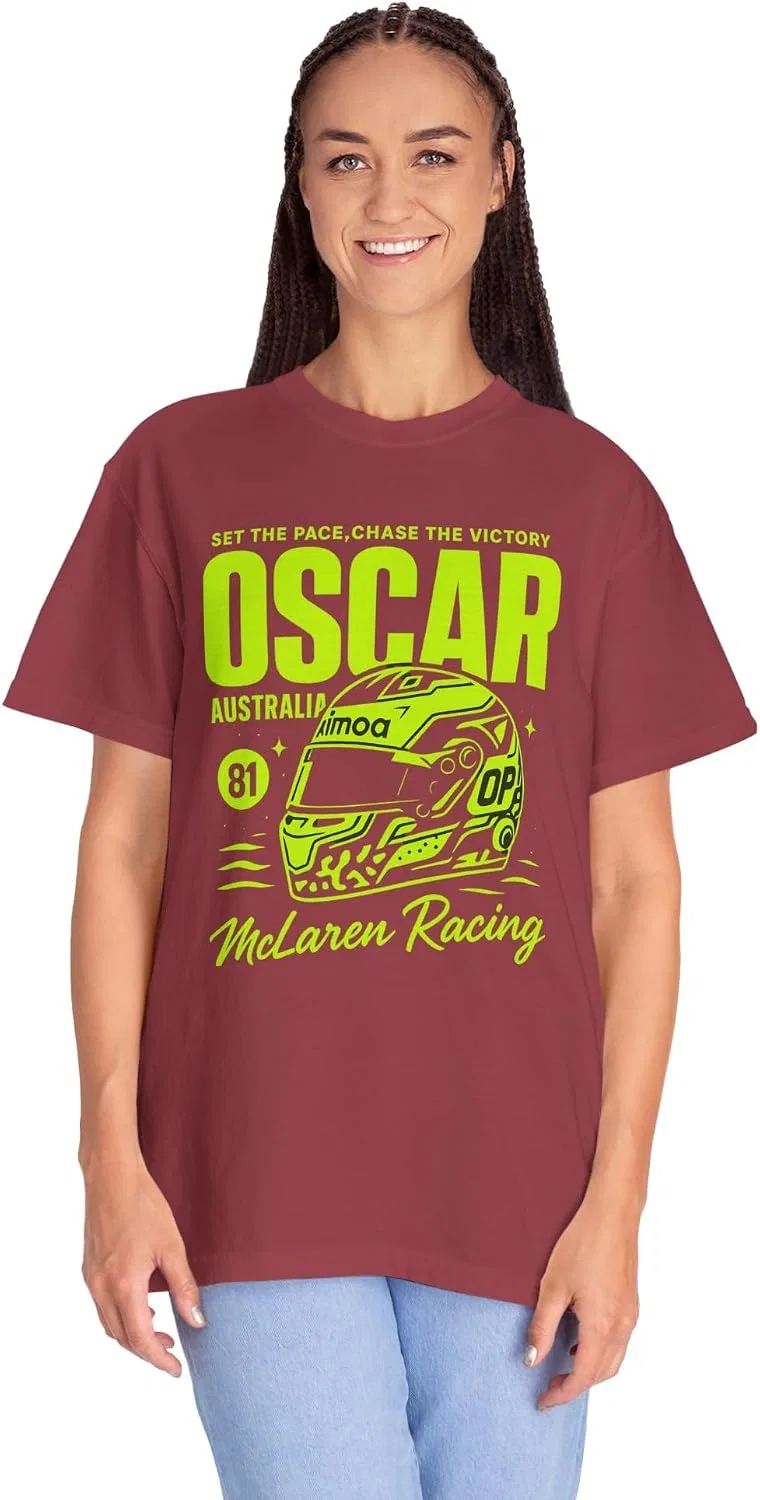 Женская футболка с гоночным принтом Oscar Comfort Colors, Chili — фото 4
