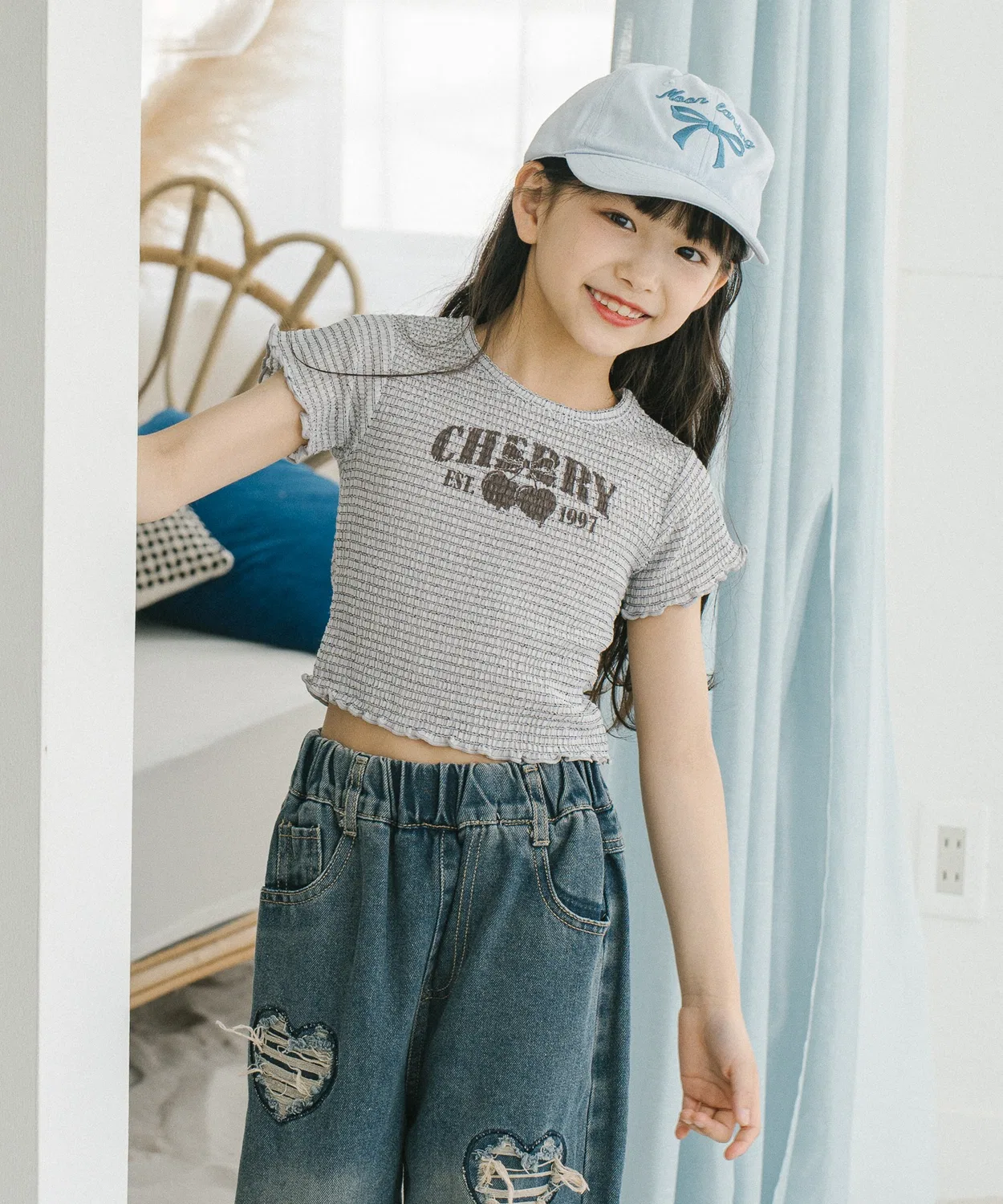 Детский топ с принтом Cherry Logo URBAN CHERRY, Blue
