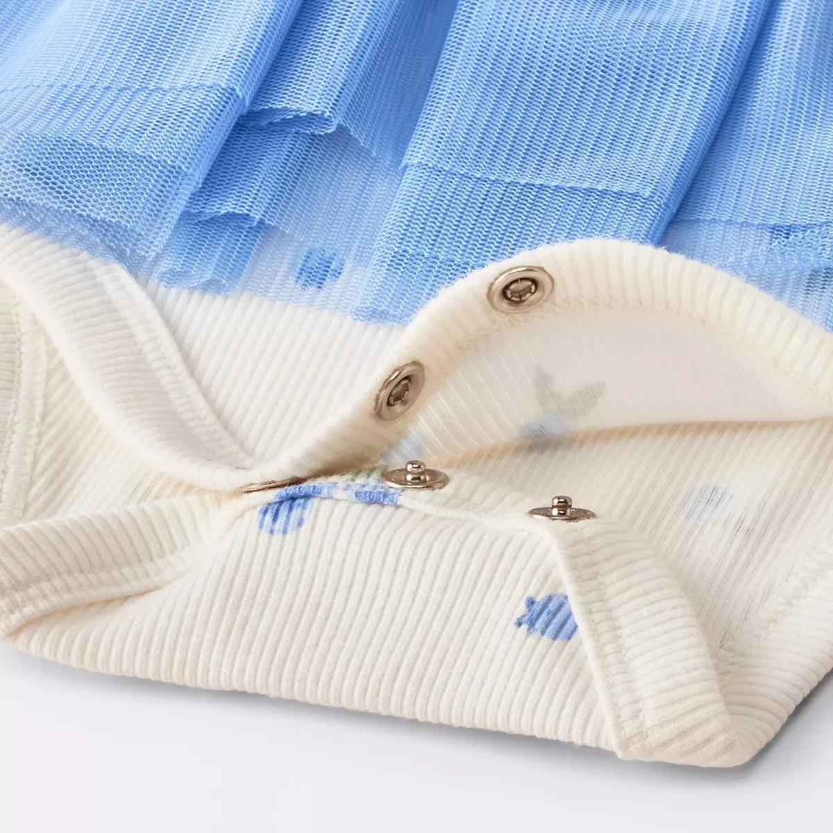 Детское платье-комбинезон с длиной мини с квадратным вырезом Newborn, Blue — фото 4