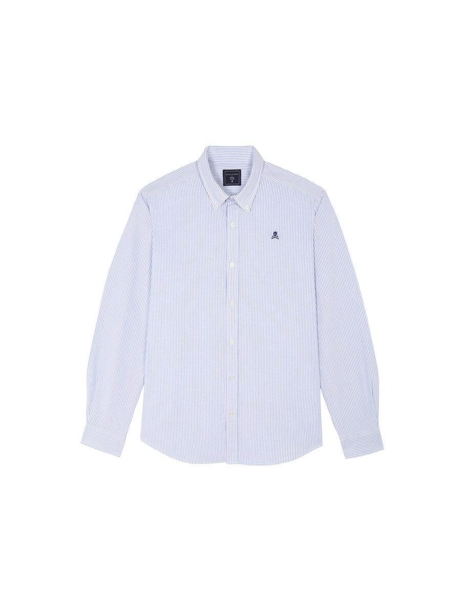 

Рубашка на пуговицах классического кроя Scalpers, цвет Royal blue/Light blue