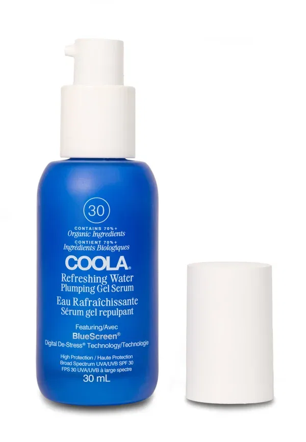 Feuchtigkeitsserum освежающий водный разглаживающий гель spf30 - сыворотка 30 мл Coola, прозрачный — фото 2