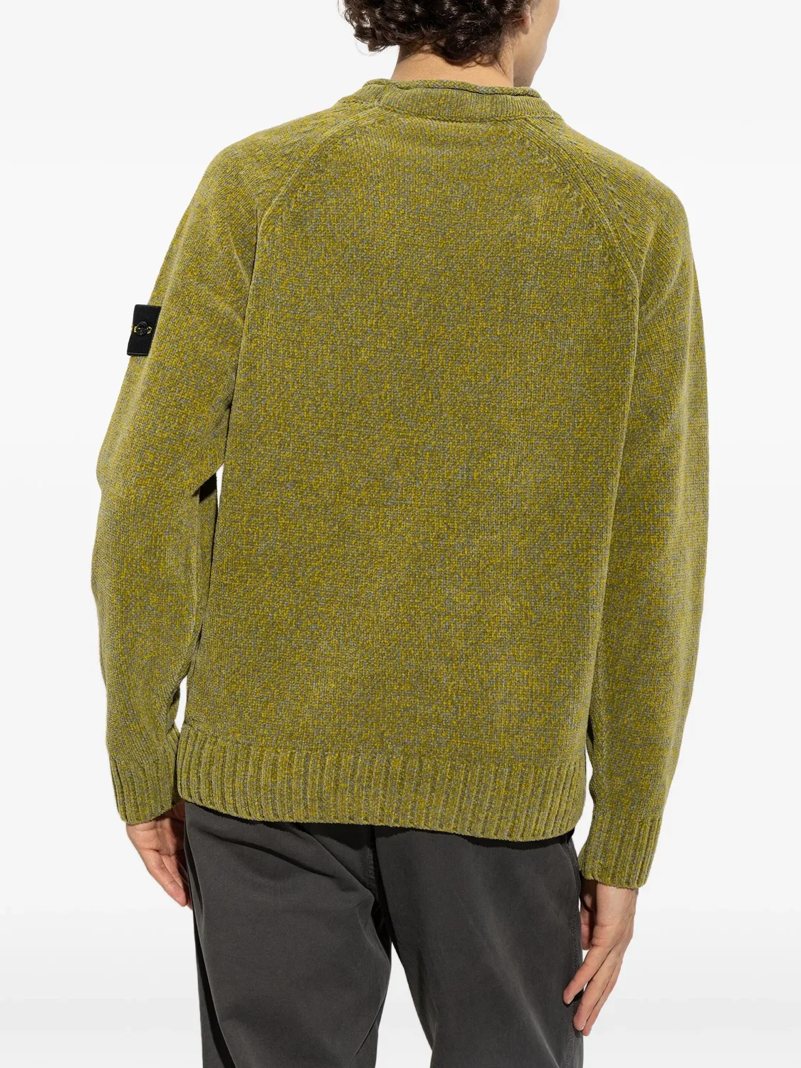 Stone Island Джемпер из хлопковой синели зеленый — фото 4