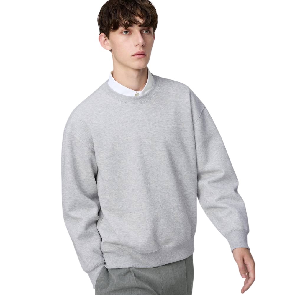 Свитшот Uniqlo Oversized Unisex, 03 серый — фото 2