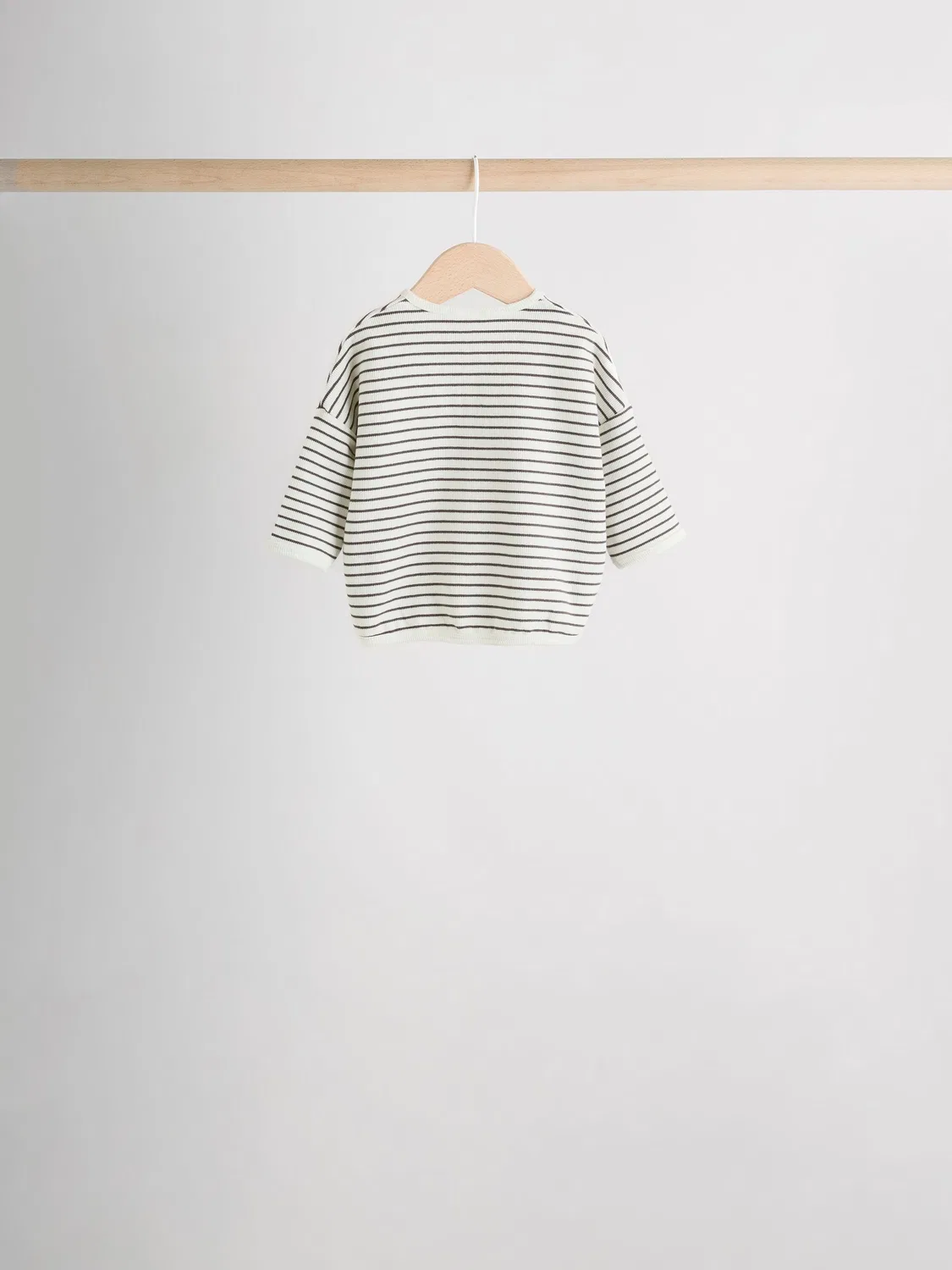 Комплект из 4 футболок с длинным рукавом, полоска, Mono Stripe Next, монохромный — фото 4