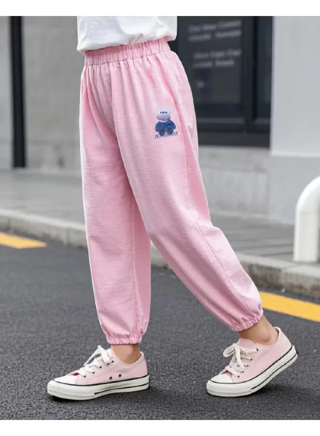Брюки с защитой от комаров, свободные, для девочек, Jeanswest, розовый