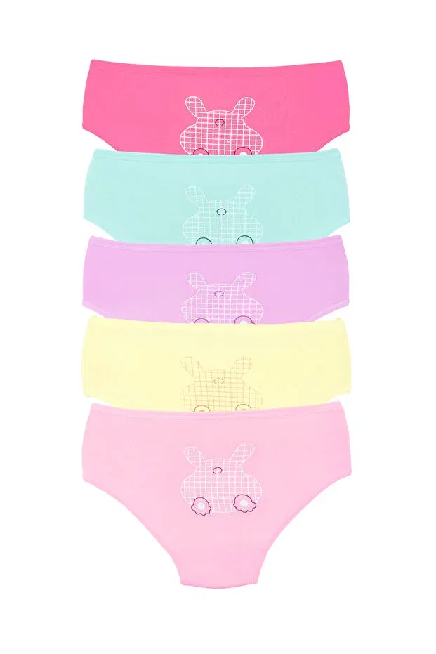 Детские трусы для девочек с принтом 5 шт Slip Newlilla, Mixed Light Colors