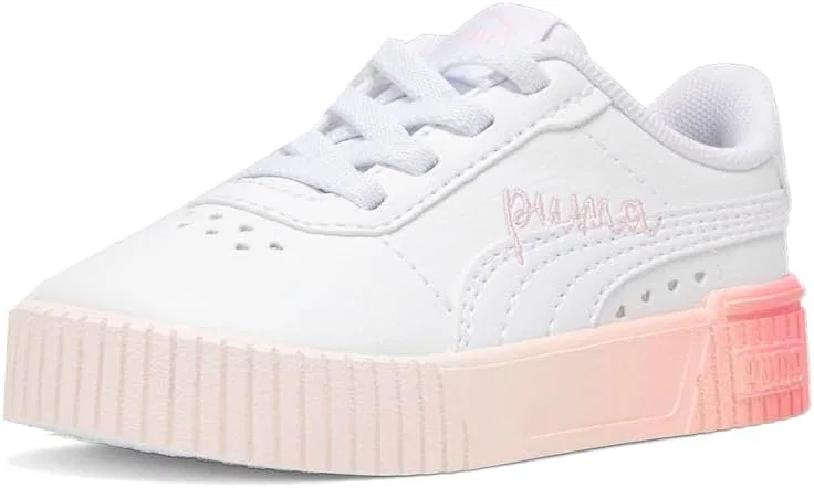 Детские кроссовки для девочек с принтом Lots of Love PUMA, Pink — фото 2