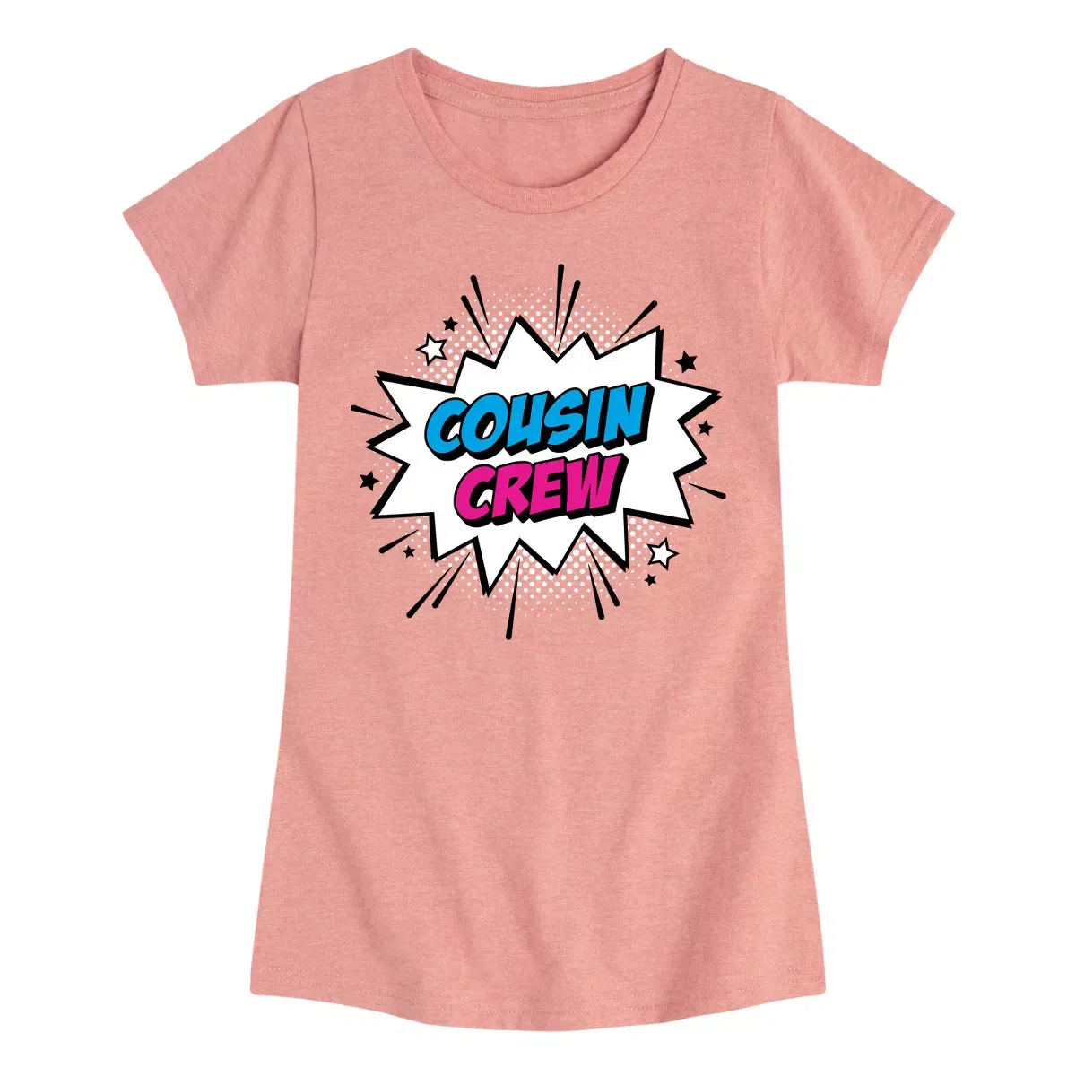 Детское футболка с принтом Comic Cousin Crew Instant Message, Heather Purple