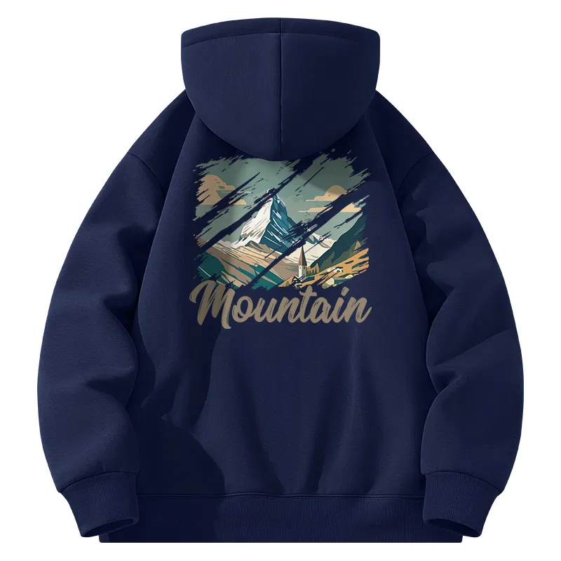 Детский свитшот с принтом Snow Mountains MINISO, Navy Blue