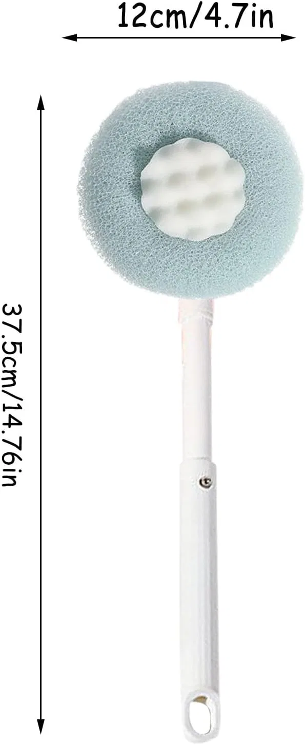 Телескопическая щетка для душа с мягкой губкой, Light Cyan Generisch — фото 2