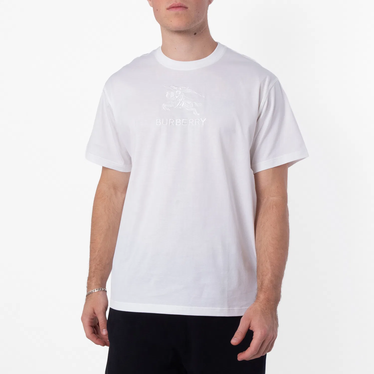 Футболка хлопковая EKD Embroidered Cotton T-Shirt Burberry, White