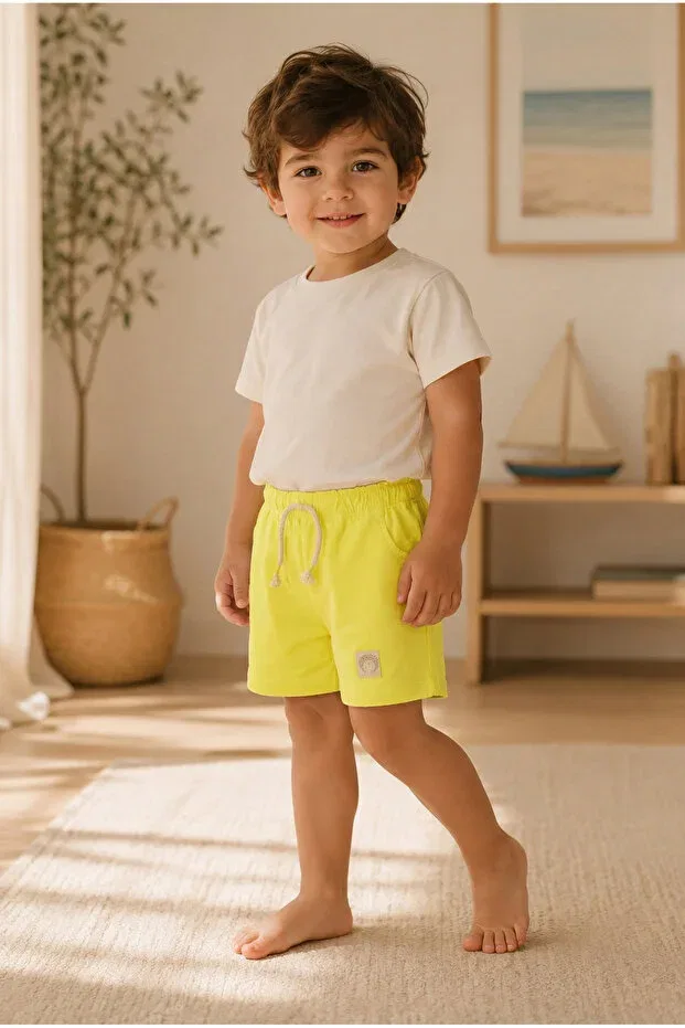 Детские шорты для девочек хлопковые Zumi Baby Kids, Yellow — фото 2