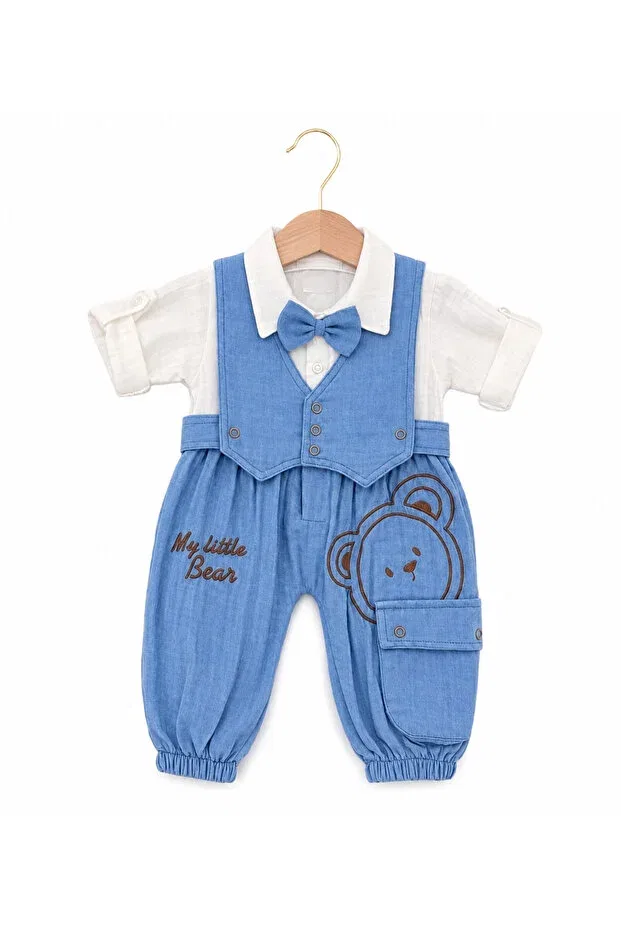 Детский комбинезон для мальчиков с коротким рукавом Kardeşler Bebe, Navy Blue