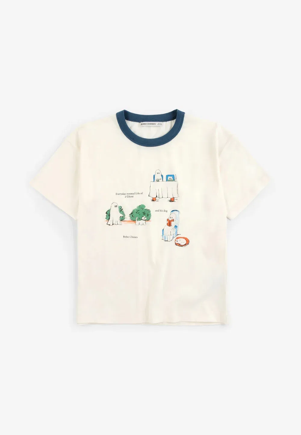 Футболка унисекс с принтом «Повседневные призраки» Bobo Choses, Off-White — фото 3