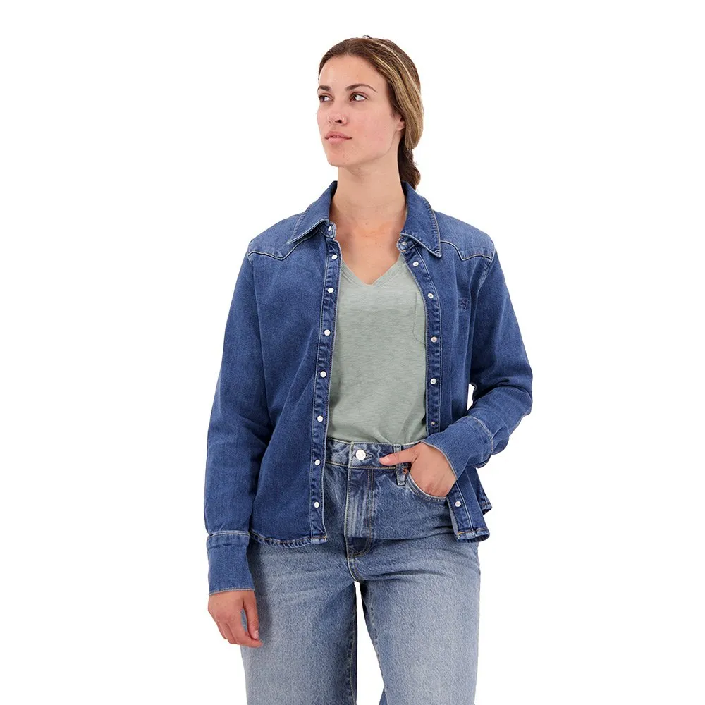 

Рубашка Superdry Vintage Denim Western, синий