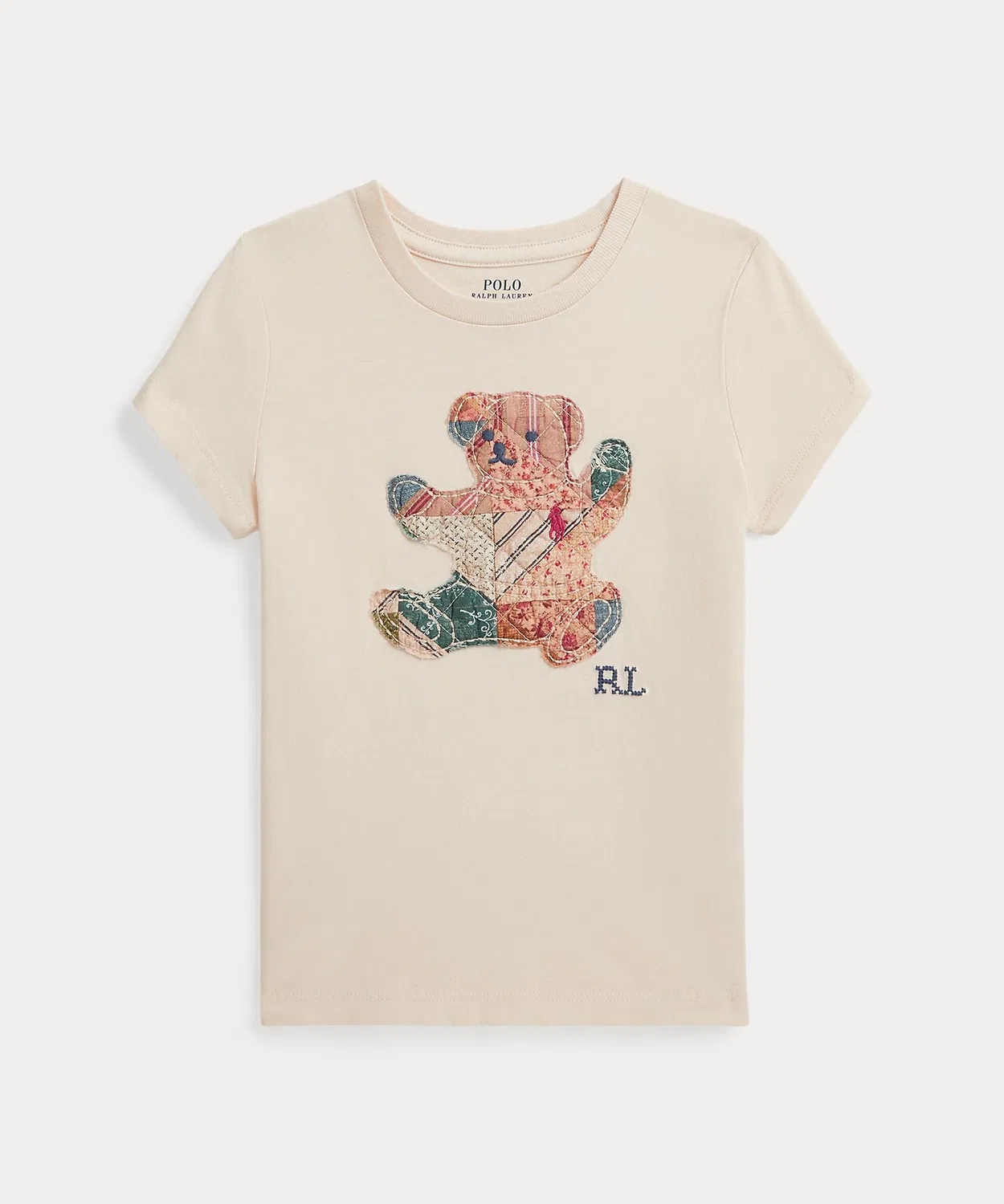 Детская футболка с принтом Patchwork Polo Bear Cotton Jersey T-Shirt POLO RALPH LAUREN CHILDRENSWEAR, Brown