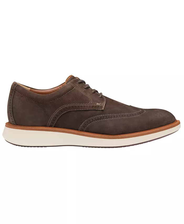 Мужские туфли XC+ Parker Wingtip с круглым носком для комфорта Johnston & Murphy, коричневый — фото 2