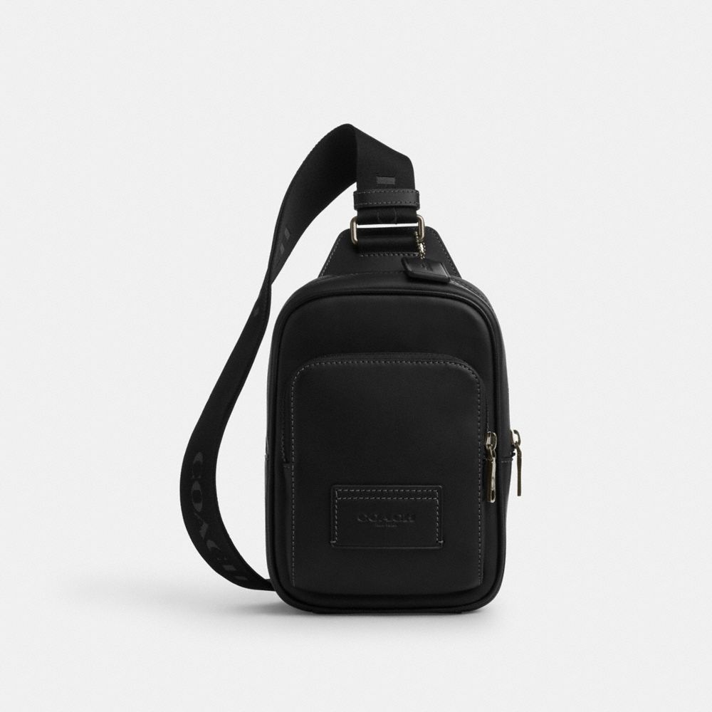 

Сумка Coach Racer Sling Pack, серый/черный