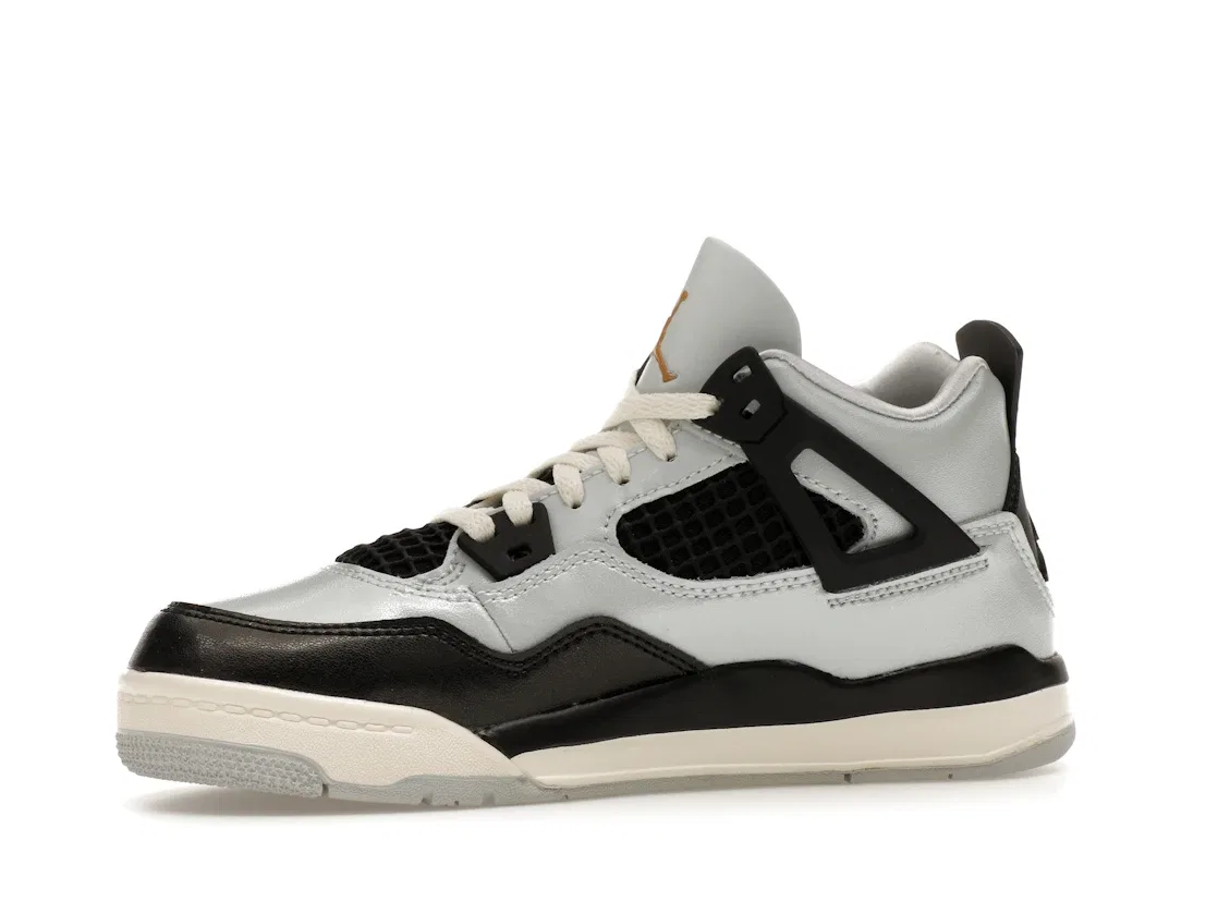 Детские кроссовки Lifestyle Jordan 4 Retro, Pure Platinum/Metallic Gold/Black/Sail — фото 3