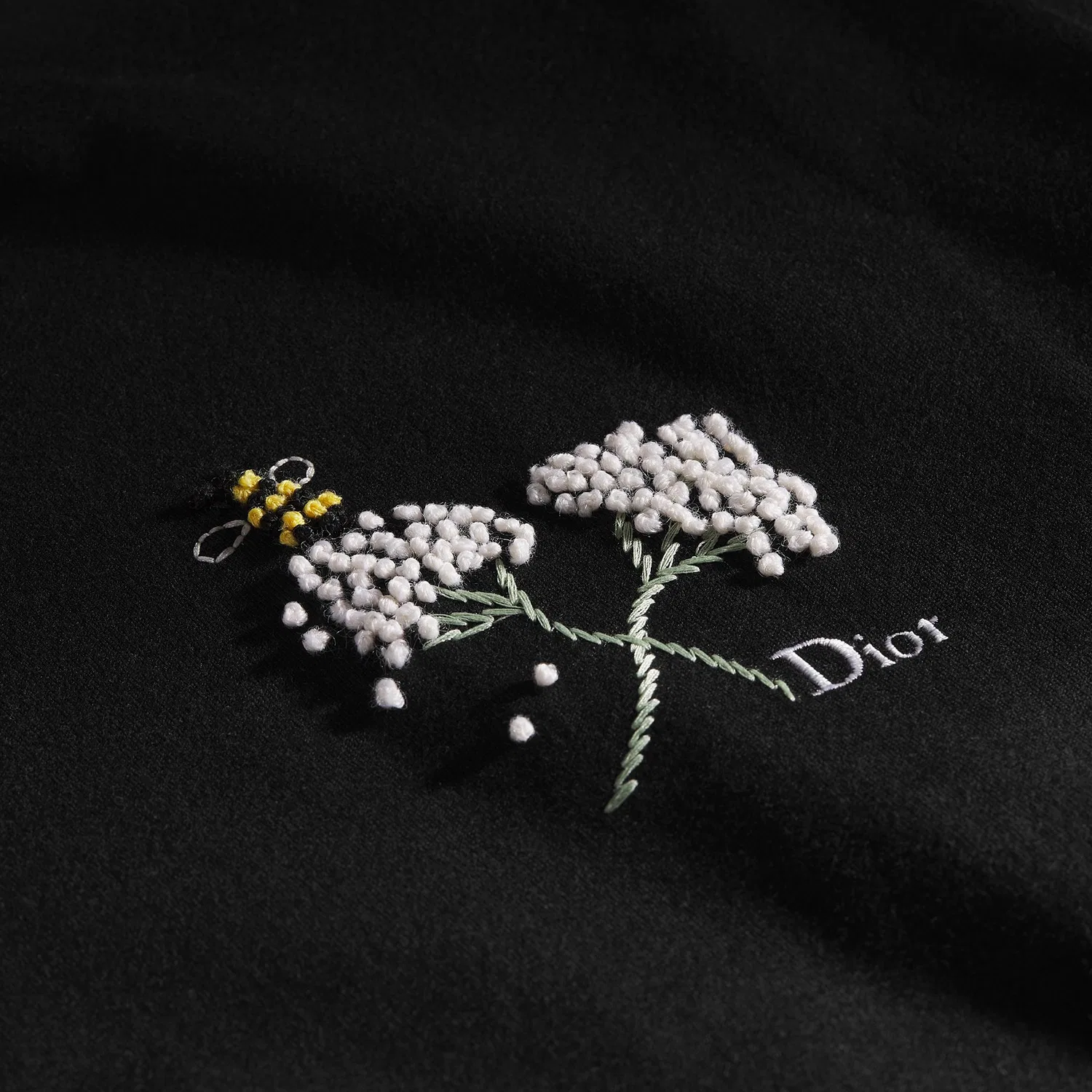 Футболка с круглым вырезом, прямая посадка, Dior, Black — фото 3
