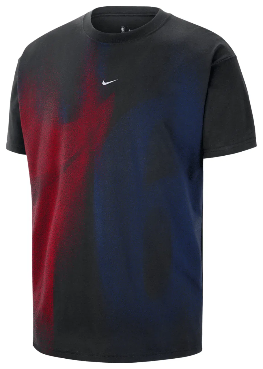 Мужская футболка из мягкого хлопка средней плотности 76ers Icon Nike, черный