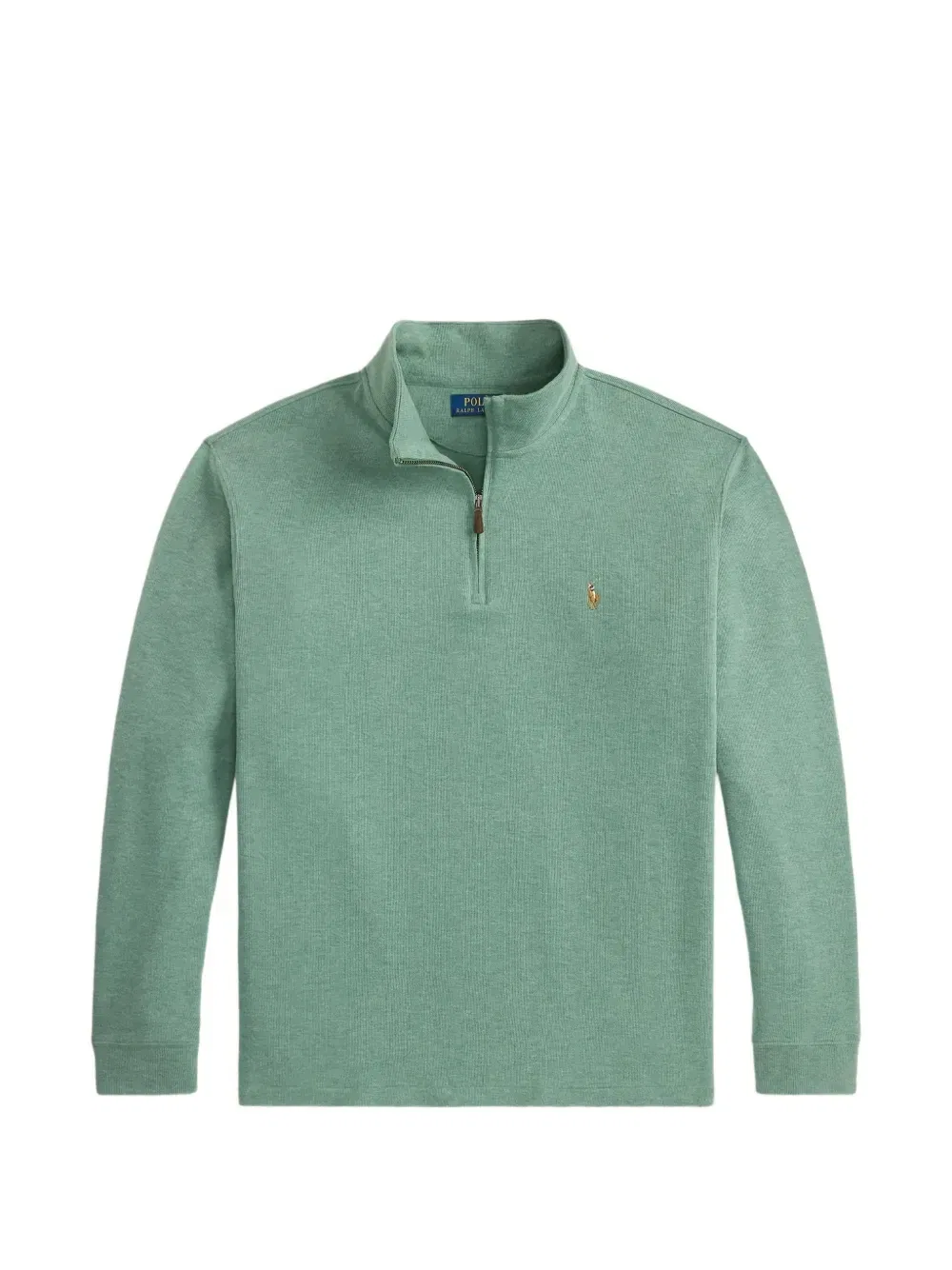 Свитер Estate-Rib с воротником на молнии POLO RALPH LAUREN, зеленый