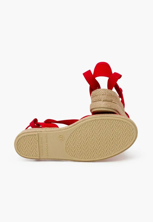 Кроссовки хлопковые Espadrilles Pisamonas, Red, красный — фото 4
