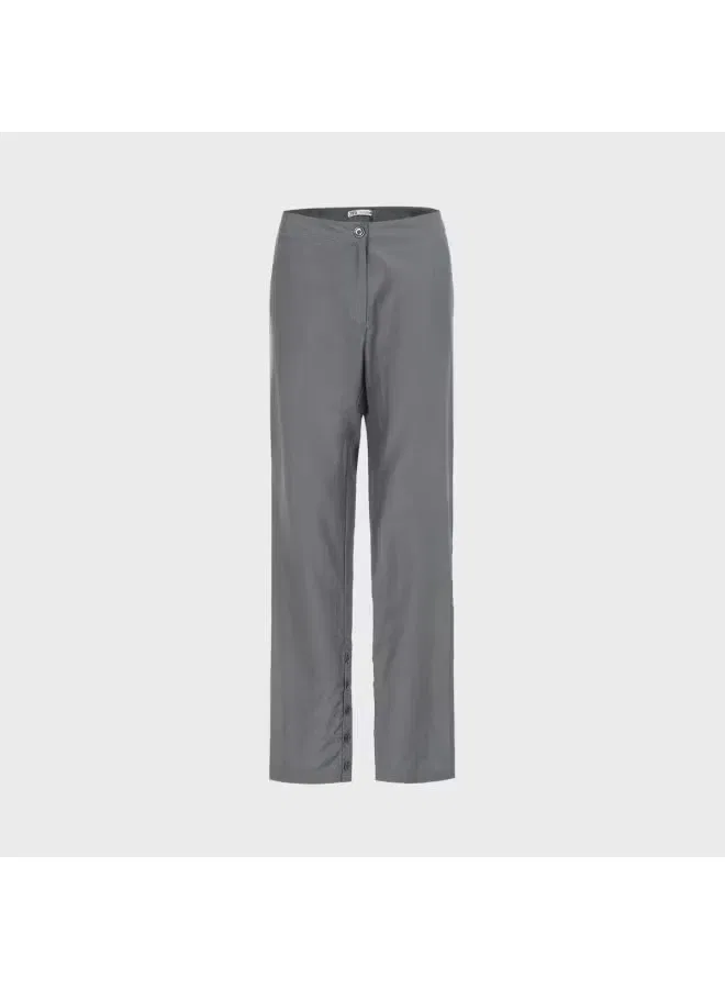Брюки зауженные однотонные мягкие минималистичные уличные Zara, темно-серый — фото 2