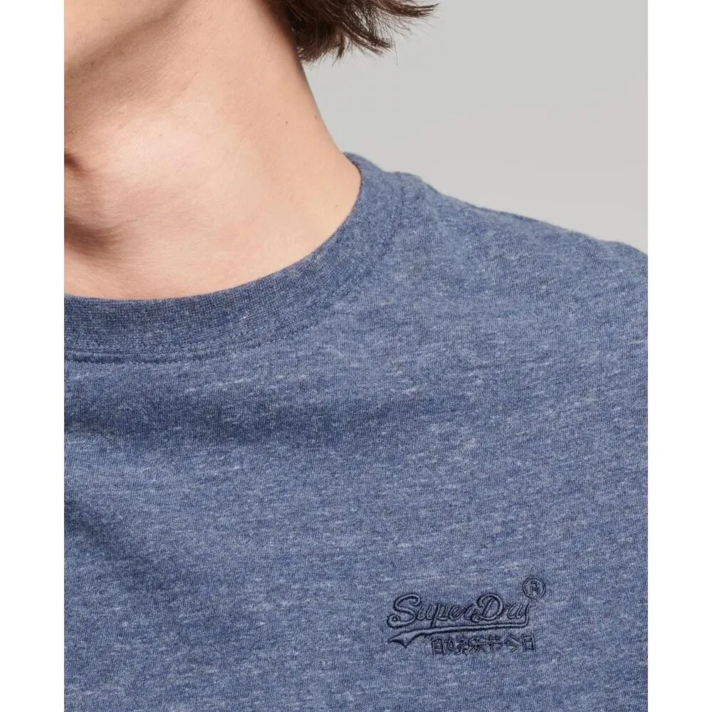 Мужская хлопковая футболка Superdry Vintage Logo, Blau Konigsblau Dunkelgrau — фото 4