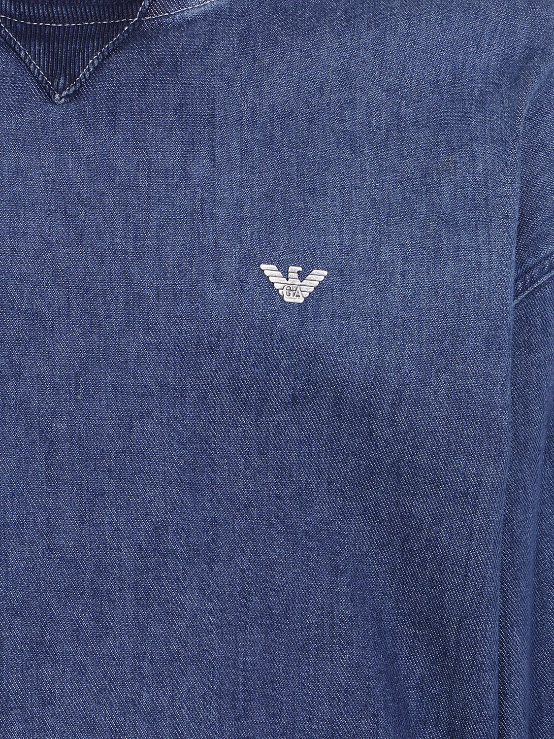 Emporio Armani Свитшот из денима, синий — фото 2