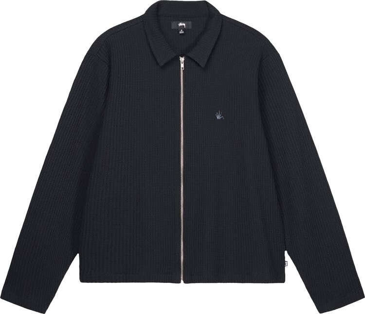 

Рубашка Stussy Big Thermal Zip Shirt 'Black', черный
