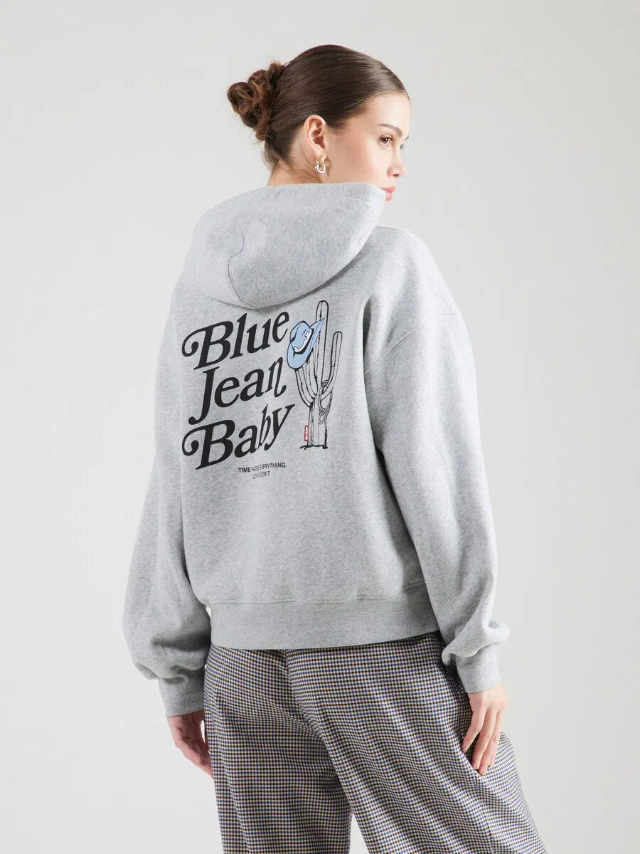 Толстовка LEVI'S 'GR Everyday Hoodie 2.0' светло-серого цвета — фото 2