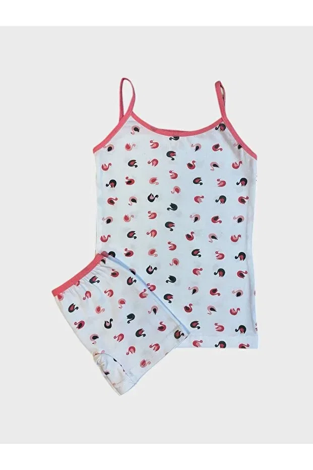 Детский комплект для девочек с животным принтом Elmas Kids, White — фото 2