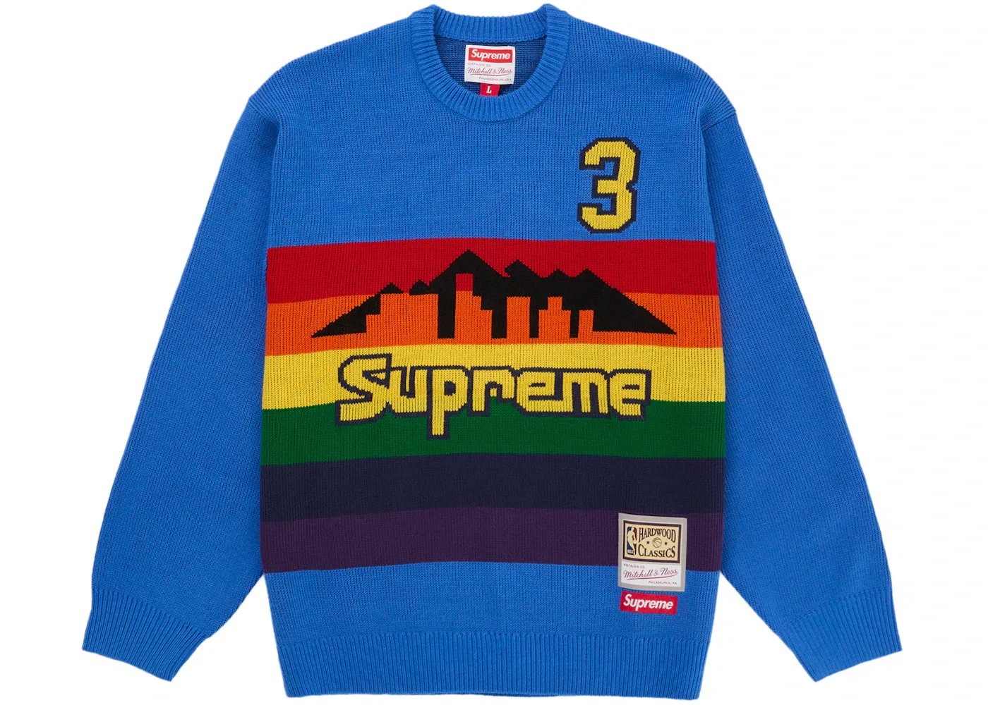 Мужской свитер Supreme Mitchell & Ness Teams Sweater, Royal