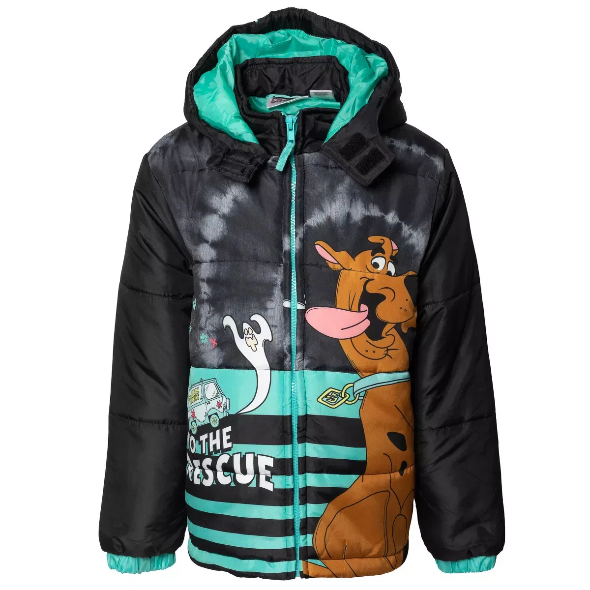 Детское пальто для мальчиков на молнии с принтом Scooby-Doo Warner Bros. Scooby-Doo, Black
