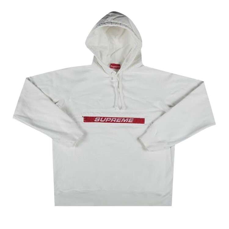 

Толстовка Supreme Zip Pouch Hooded Sweatshirt 'White', белый