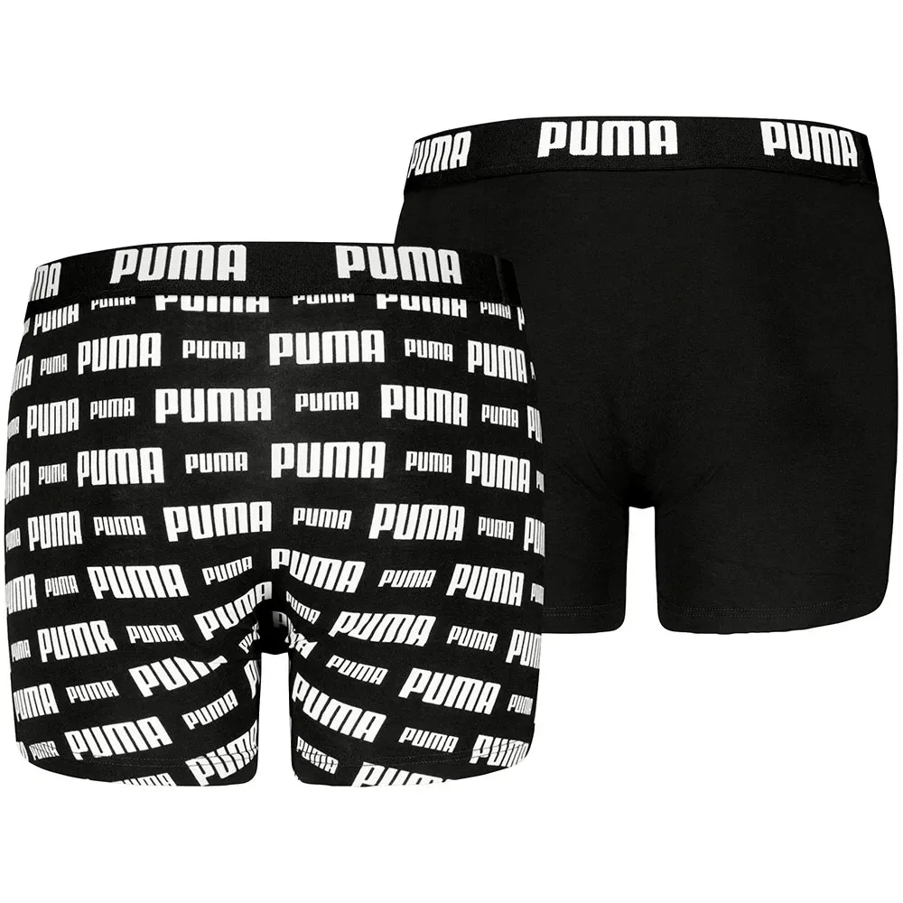 Боксеры Everyday Logo Print комплект 2 шт Puma, черный — фото 2