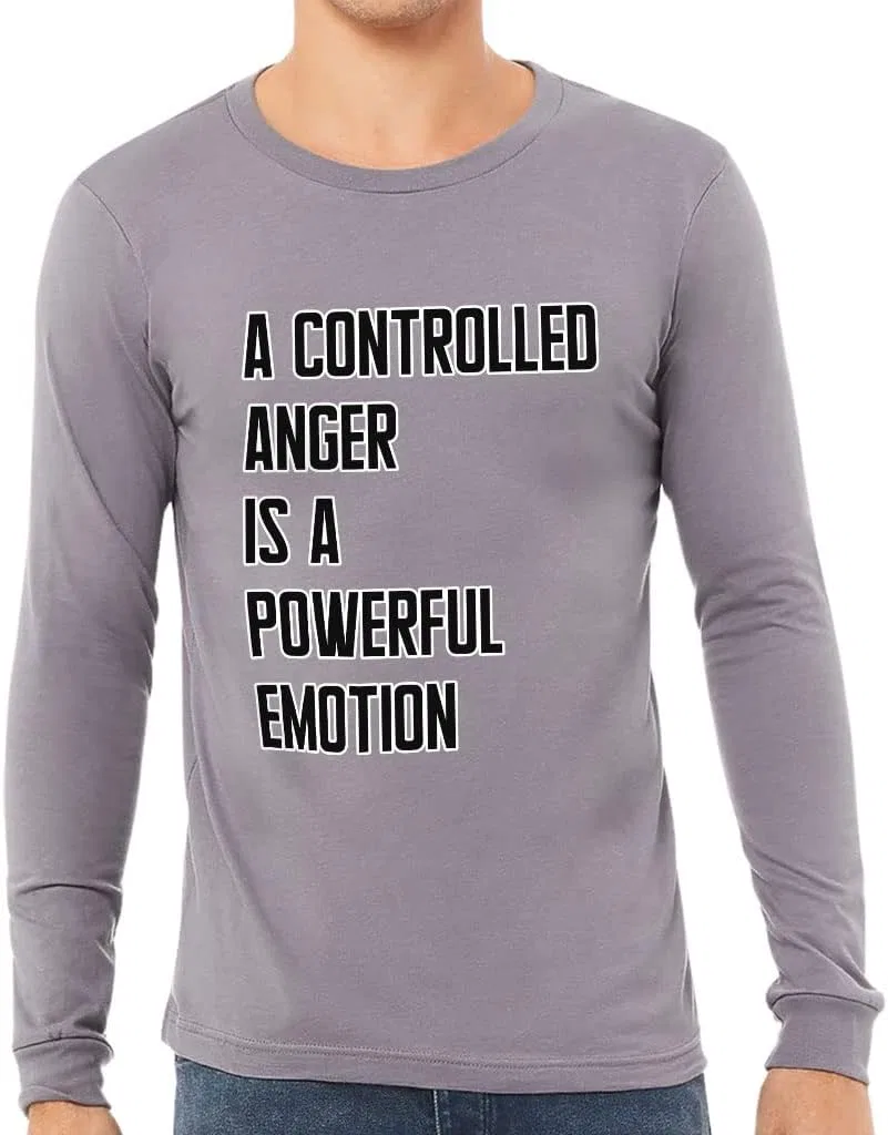 Мужская футболка с длинным рукавом с принтом Controlled Anger, Storm