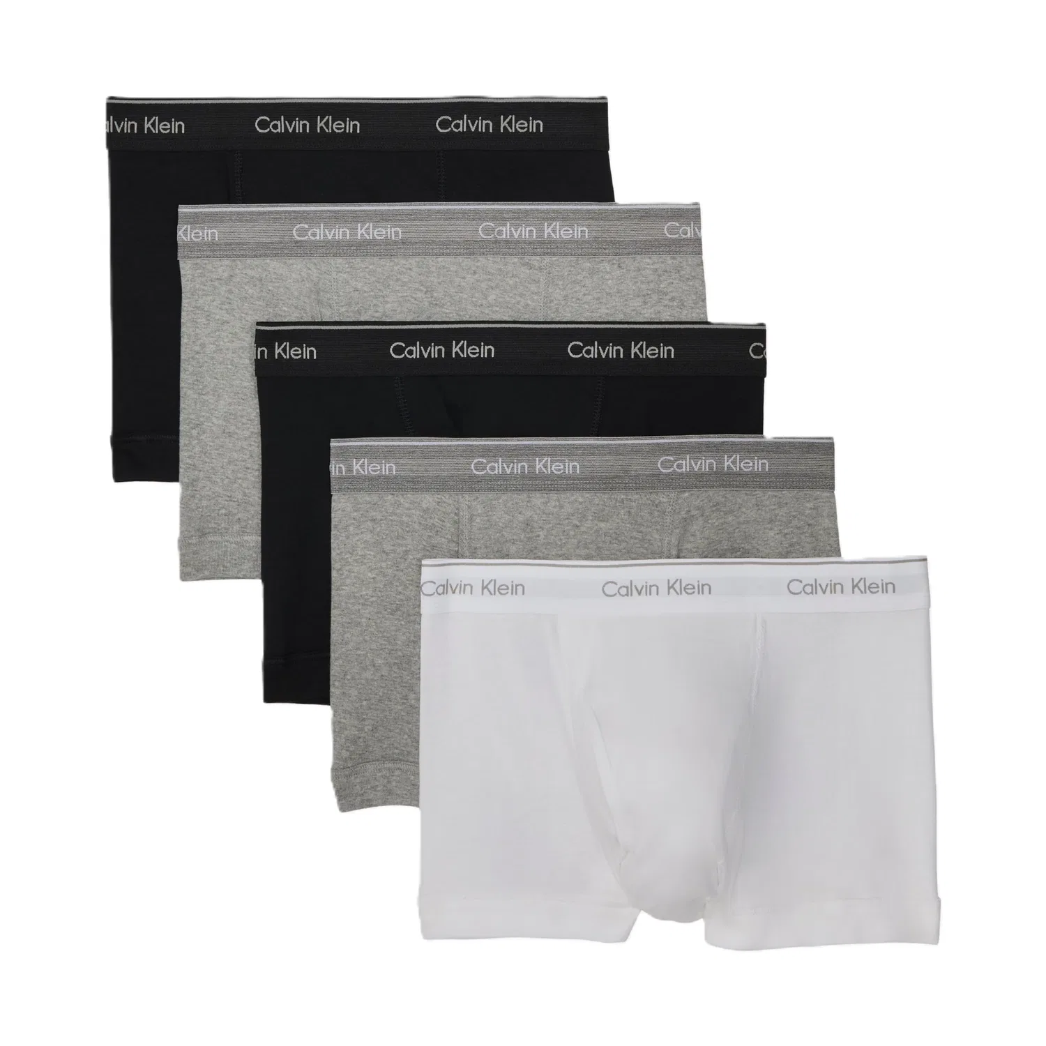 Мужские хлопковые трусы-боксеры Calvin Klein, 2 X Black, 2 X Grey Heather, 1 X White