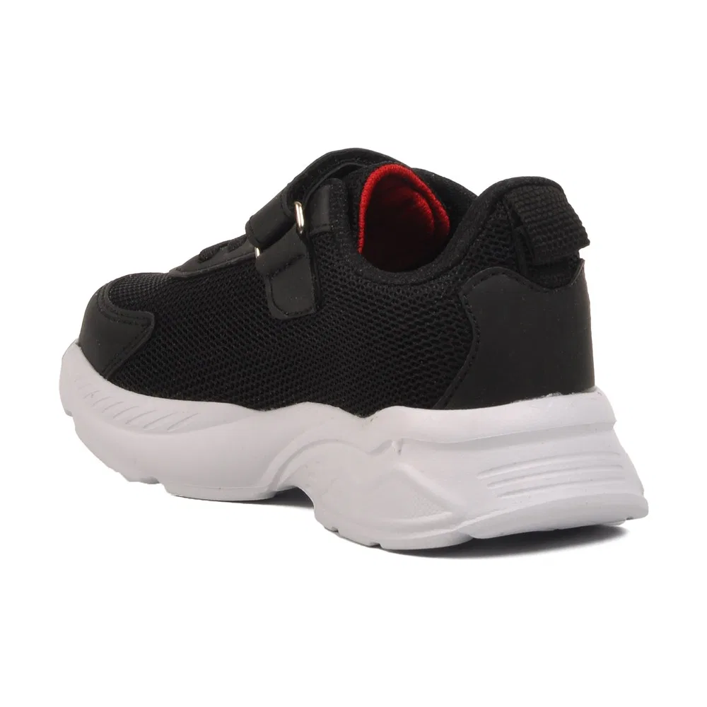Детские спортивные кроссовки с сеткой и липучками Black Red Aspor — фото 4