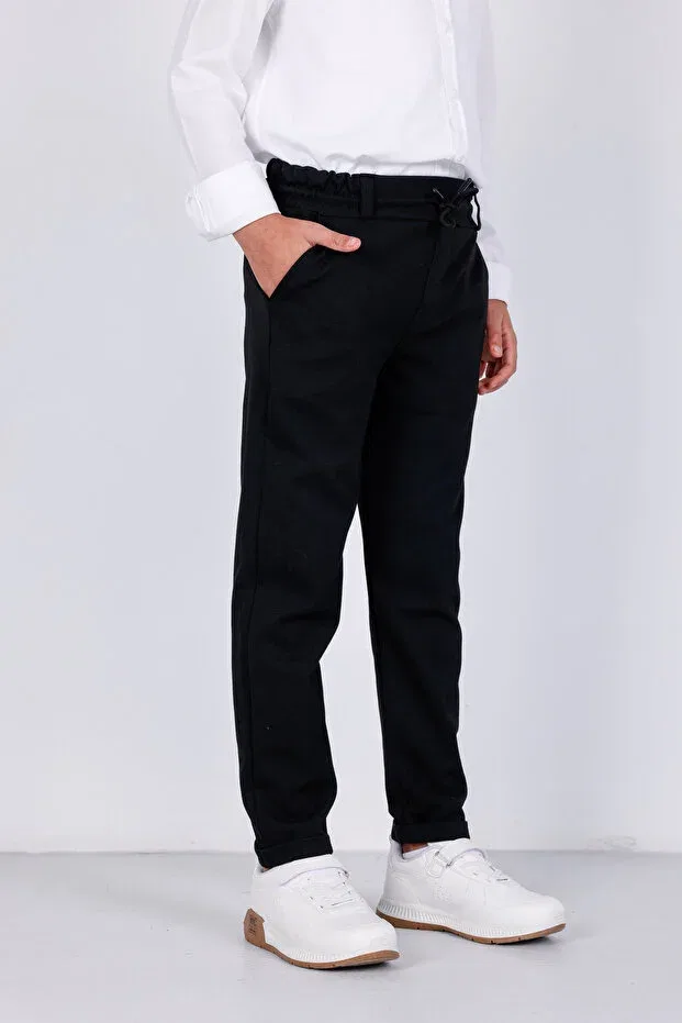 Детские брюки-джоггеры для мальчиков с длинным рукавом 3Moda, Black — фото 3
