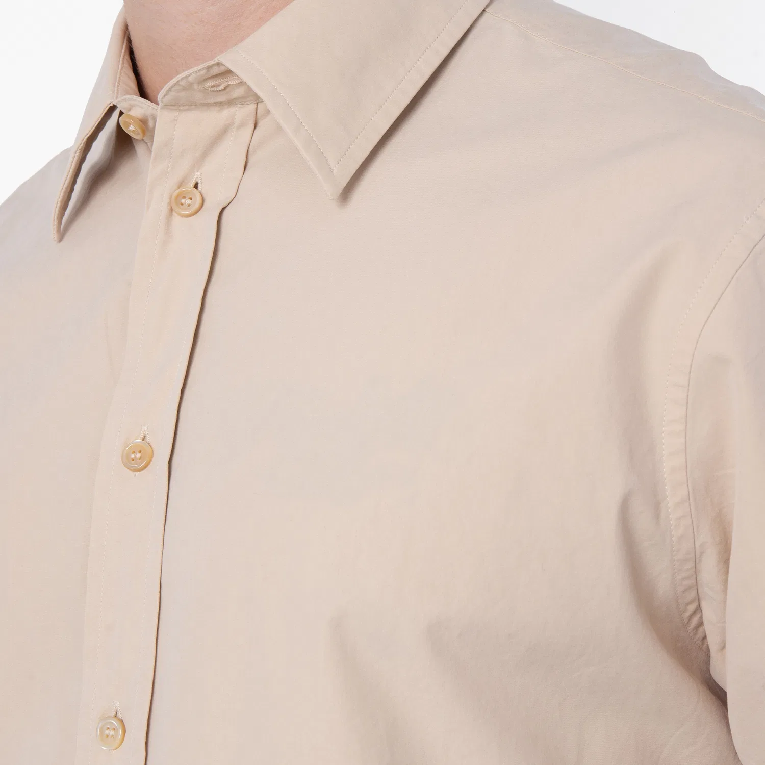 Хлопковая рубашка с вышивкой Signature Equestrian Knight Motif Burberry, Sand — фото 2