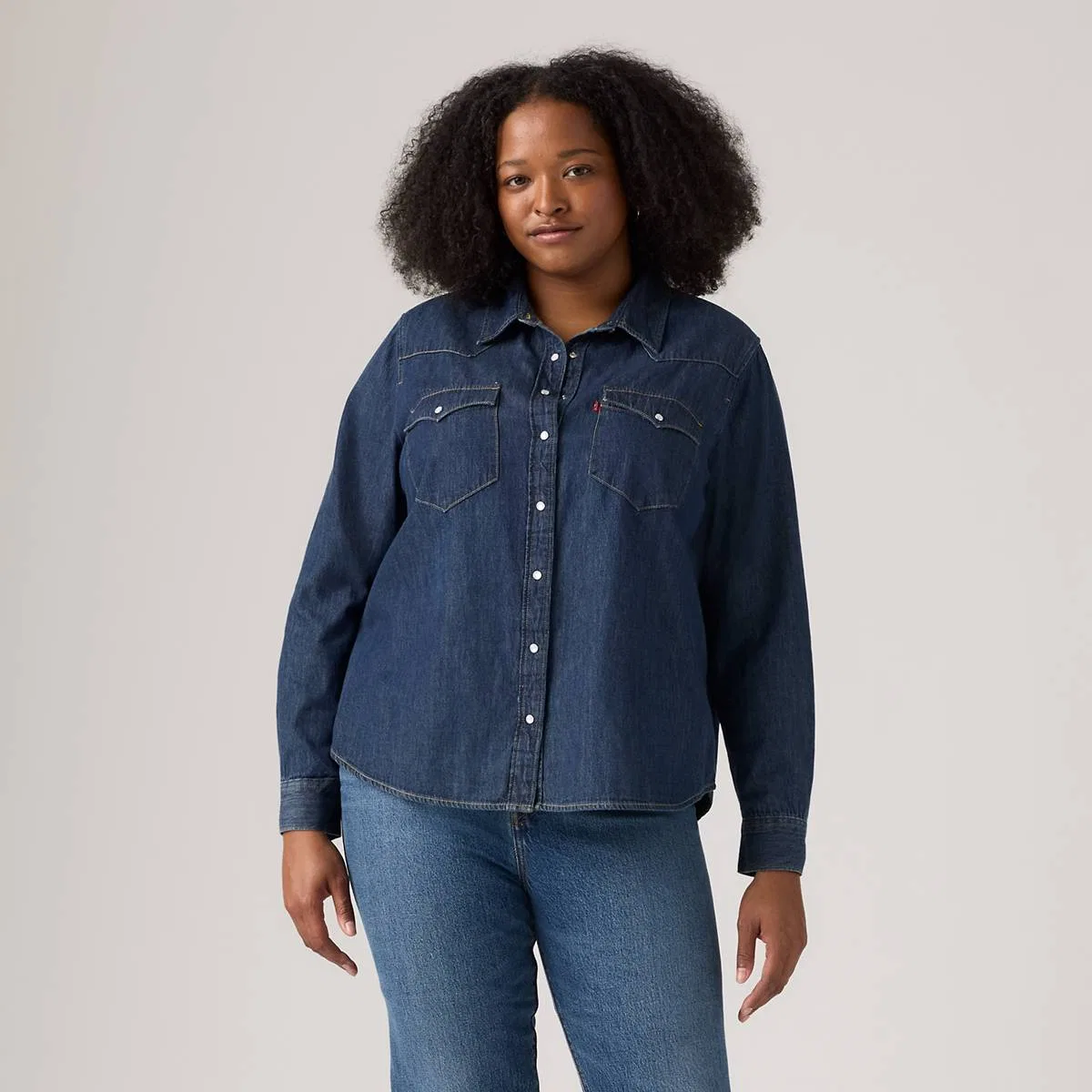 Классическая рубашка в стиле вестерн (большой размер) Levi's, Smokin' Hot - Dark Wash — фото 2