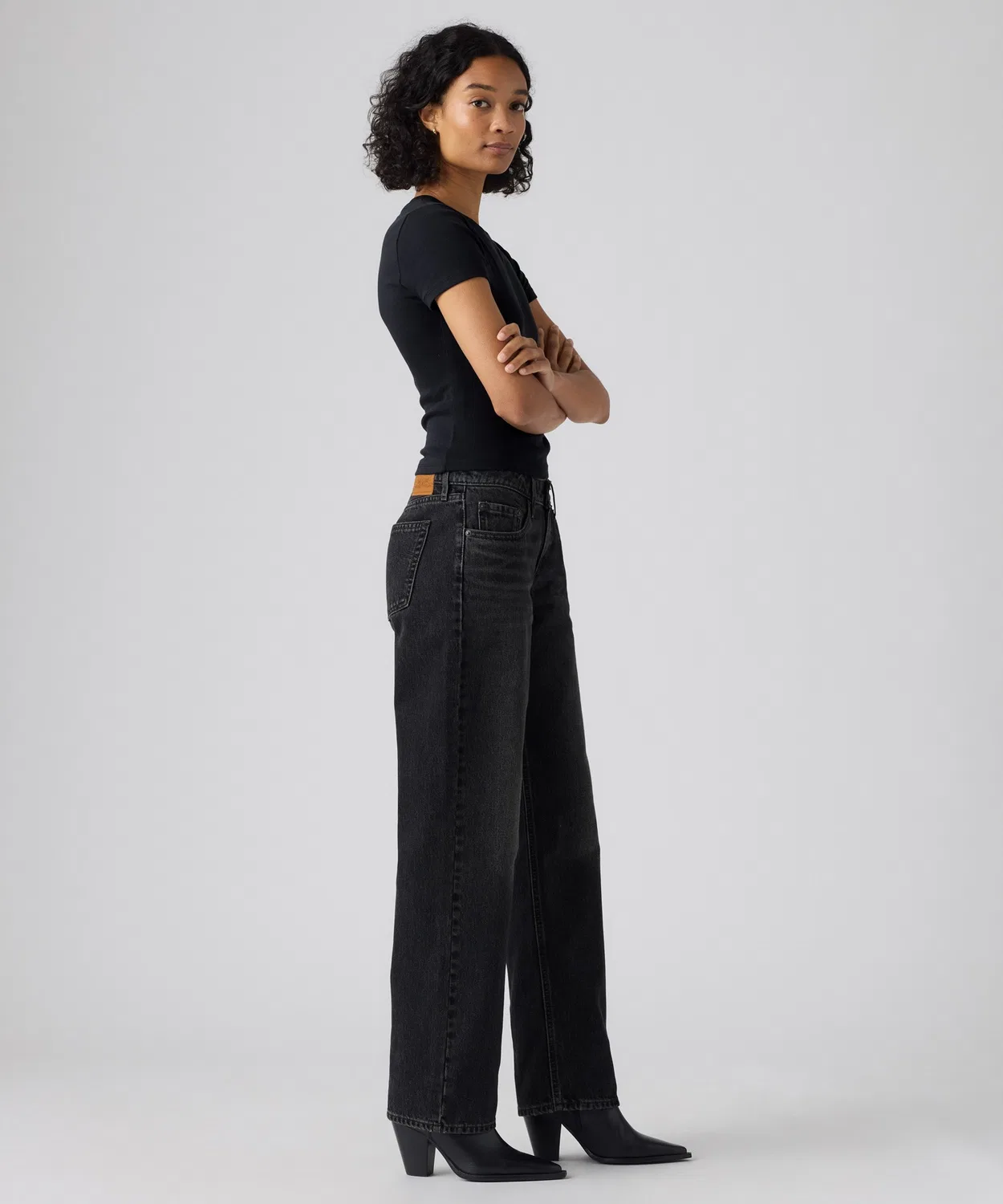 Женские джинсы прямого кроя с низкой посадкой Low Straight Levi's, Black — фото 3