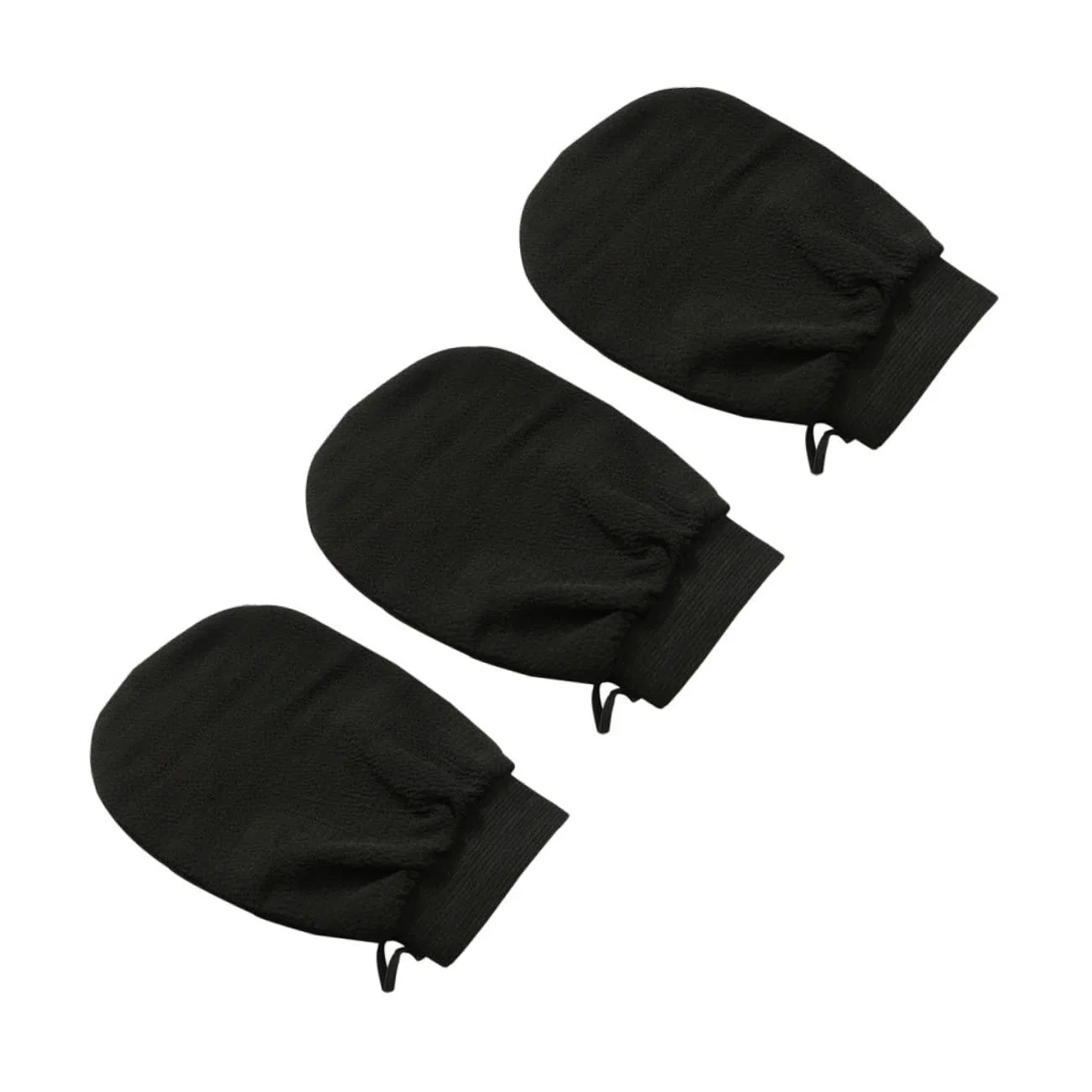 Набор эксфолиирующих перчаток из 3 шт, вискоза, Black, FOMIYES